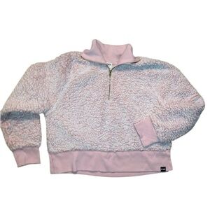 Pink Victoria's Secret Fleece Sweater | half zip pullover | Size Large